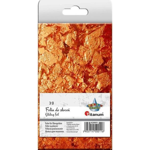 Titanum Folia do złoceń miedziana w płatkach 3g