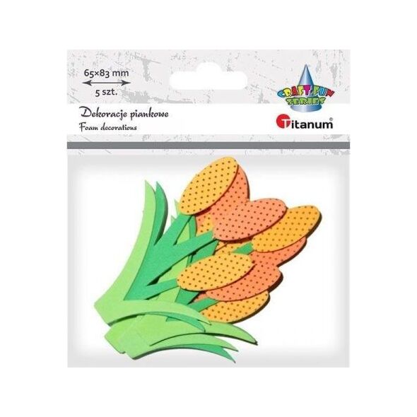 Titanum Piankowe kwiaty 3D 65x83mm 5szt
