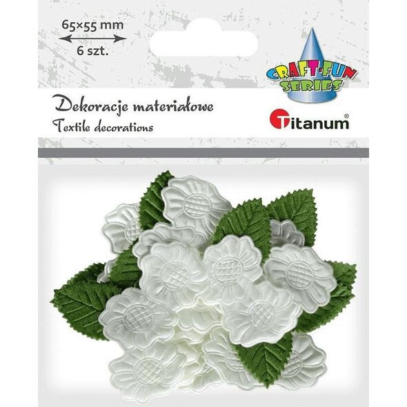 Titanum Ozdoba materiałowa Kwiaty gardenii 6szt