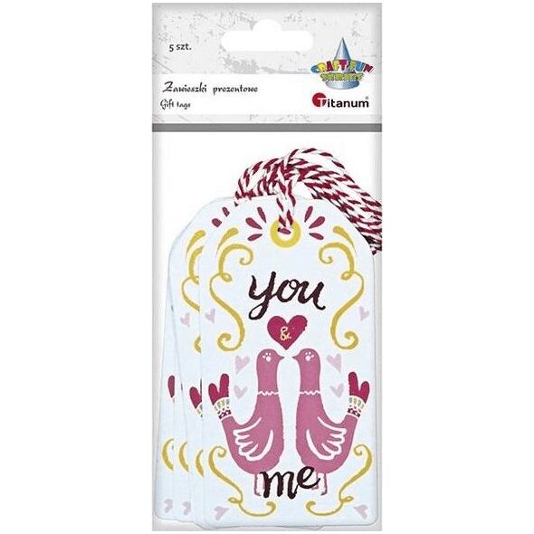 Titanum Zawieszki prezentowe gołębie you&me 5szt