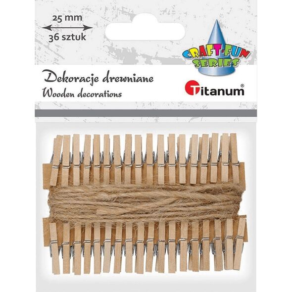 Titanum Klamerki drewniane 36szt