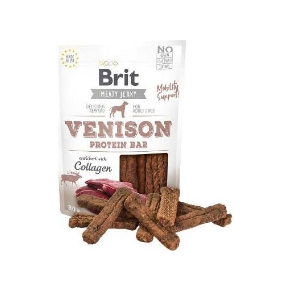 Brit BRIT MEATY JERKY Venison Protein Bar DZICZYZNA 80g