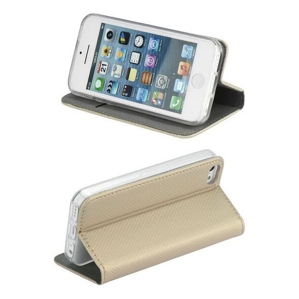 Etui Smart Magnet book Sam A72 A725 złoty/gold
