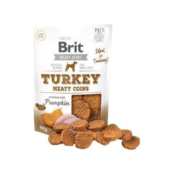 Brit BRIT JERKY Turkey Meaty COINS 80g