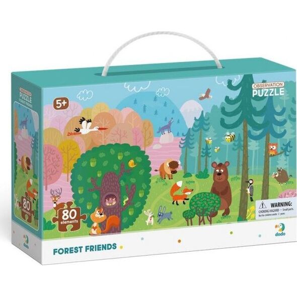 Dodo Puzzle obserwacyjne 80 Leśni przyjaciele