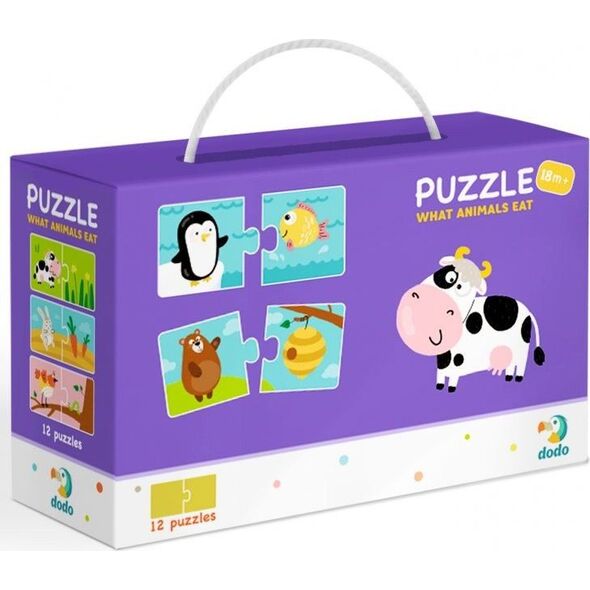 Dodo Puzzle 12x2 Co jedzą zwierzęta?