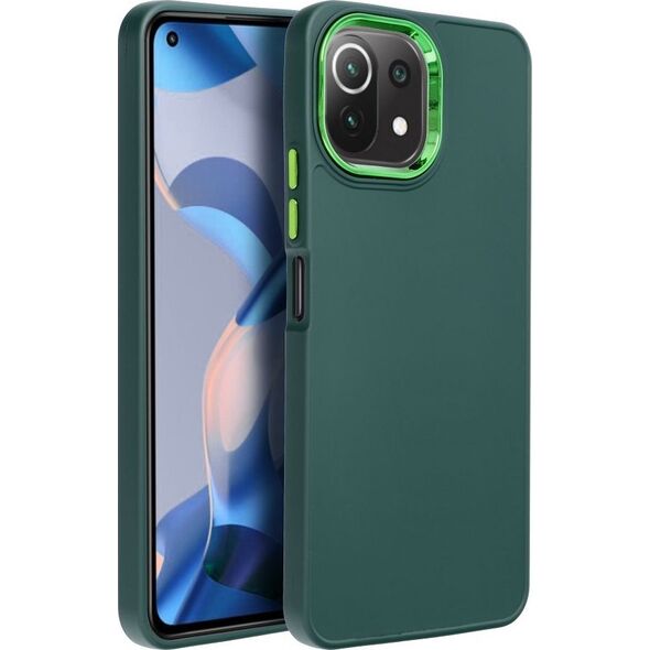 OEM Futerał FRAME do XIAOMI Mi 11 Lite 5G / Mi 11 Lite LTE ( 4G ) / Mi 11 Lite NE zielony