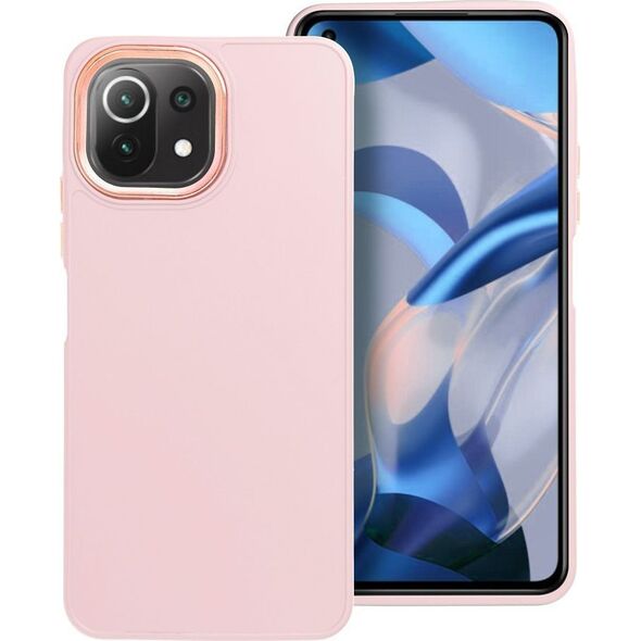 OEM Futerał FRAME do XIAOMI Mi 11 Lite 5G / Mi 11 Lite LTE ( 4G ) / Mi 11 Lite NE  pudrowy róż