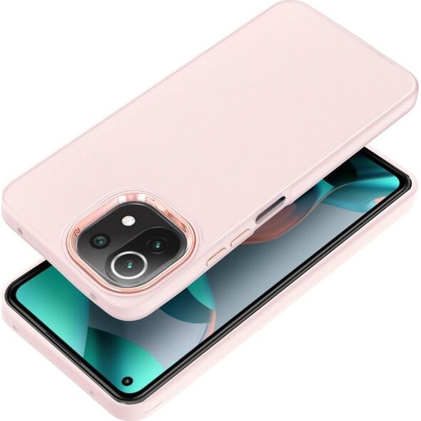 OEM Futerał FRAME do XIAOMI Mi 11 Lite 5G / Mi 11 Lite LTE ( 4G ) / Mi 11 Lite NE  pudrowy róż