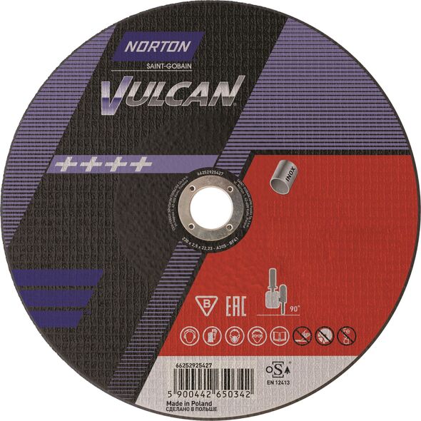 Norton Clipper Tarcza lamelkowa A46T-230X1.9X22.2-T41 NOR-VULCAN INOX