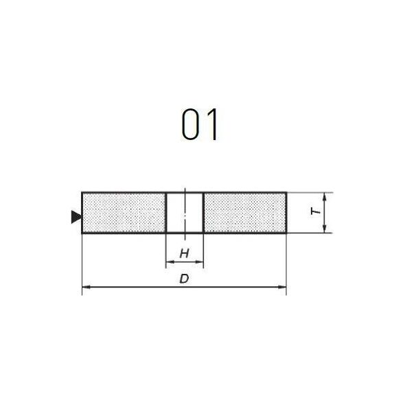 Norton Clipper Tarcza szlifierska 200x32x32mm Norton 66243492143 01_200x32x32_38A46KVS3
