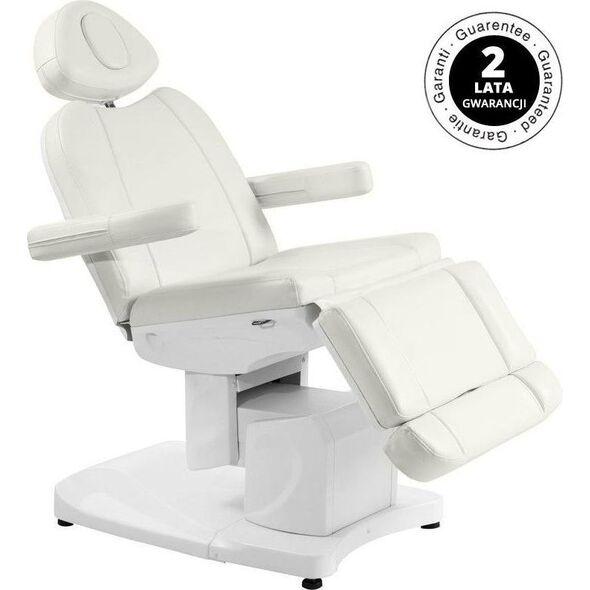 FOTEL KOSMETYCZNY ELEKTR. AZZURRO 708A 4 SILN. BIAŁY