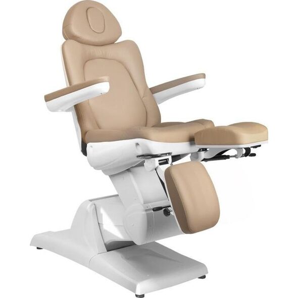 FOTEL KOSMETYCZNY ELEKTR. AZZURRO 870S PEDI 3 SILN. CAPPUCCINO
