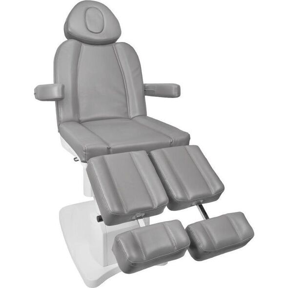FOTEL KOSMETYCZNY ELEKTR. AZZURRO 708AS PEDI 3 SILN. SZARY