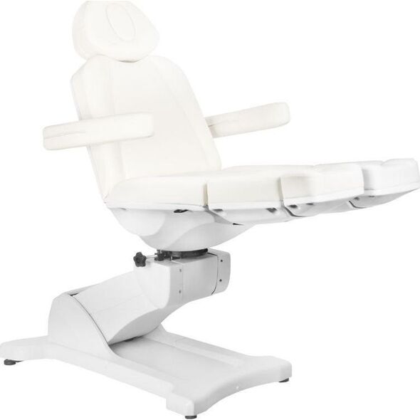 FOTEL KOSMETYCZNY ELEKTR. AZZURRO 869AS PEDI OBROTOWY 5 SILN. BIAŁY