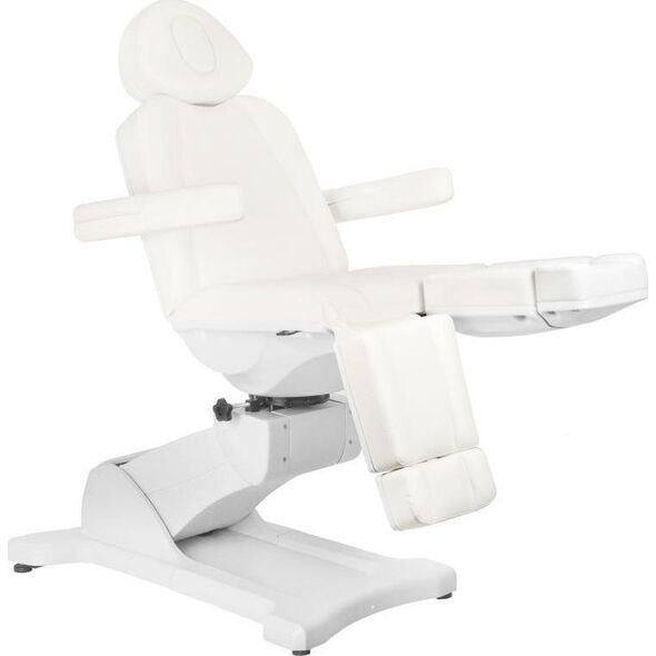 FOTEL KOSMETYCZNY ELEKTR. AZZURRO 869AS PEDI OBROTOWY 5 SILN. BIAŁY