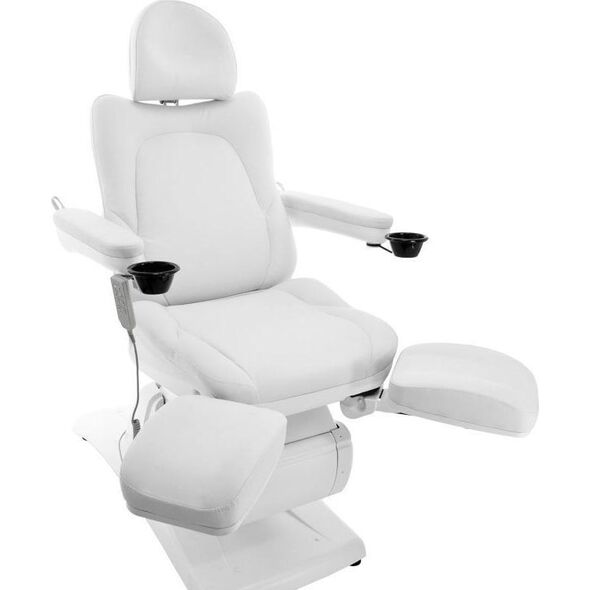 FOTEL KOSMETYCZNY ELEKTR. AZZURRO 870S PEDI 3 SILN. BIAŁY