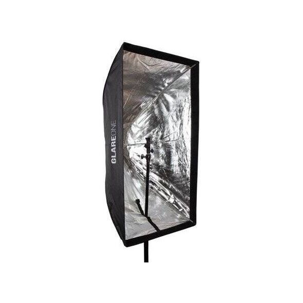 GlareOne Softbox prostokątny GlareOne Parasolkowy 80x120cm z dyfuzorem do lamp reporterskich