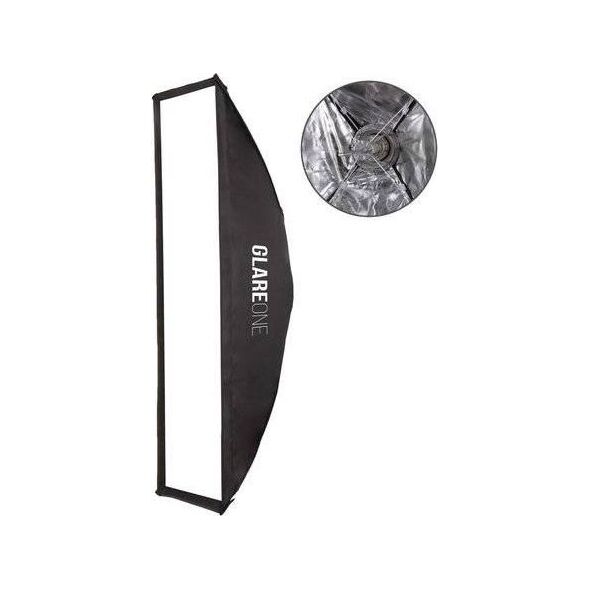 GlareOne Softbox prostokątny GlareOne szybki montaż Easy Fold 30x120 cm
