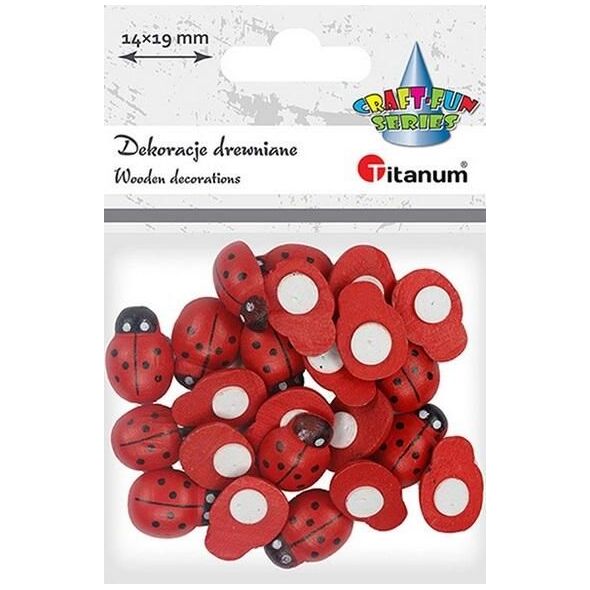 Titanum Dekoracje samoprzylepne 3D biedronki 14x19mm 24szt