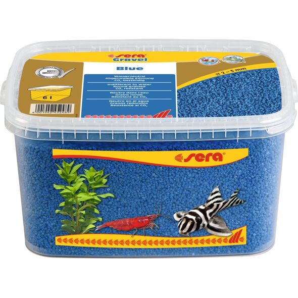 Sera Żwirek do akwarium Gravel Blue O 2 - 3 mm 3 l, niebieski