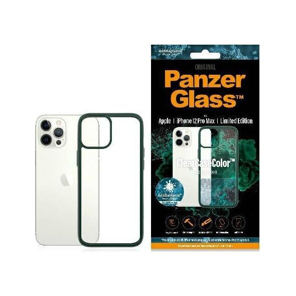 PanzerGlass Etui ClearCase do iPhone 12 Pro Max Racing Green Antibacterial