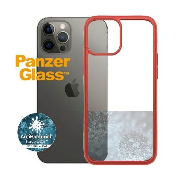 PanzerGlass Etui ClearCase do iPhone 12 Pro Max Mandarin Red Antibacterial