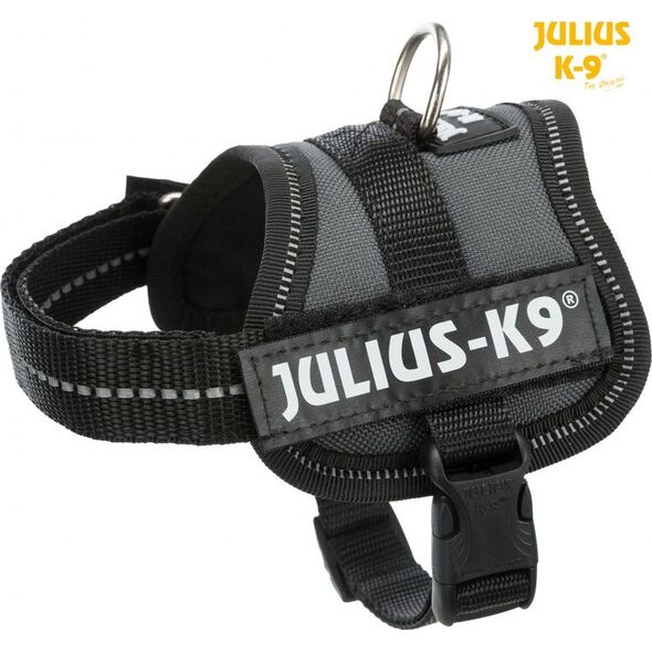 Trixie Julius-K9® Powerharness® szelki, dla psa, antracyt, Baby 1/XS: 30–40 cm/18 mm
