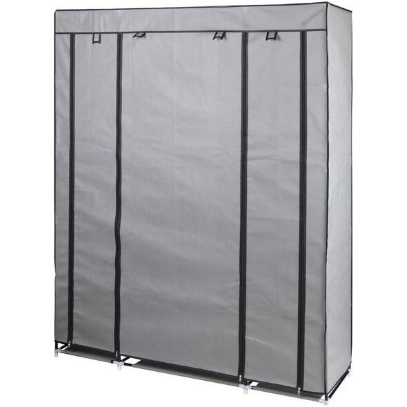 Saska Garden Szafa tekstylna, garderoba ciemno szara 175x133x43CM profil 13MM universal