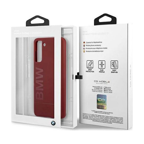 BMW Etui BMW BMHCS21MSLBLRE S21+ G996 czerwony/red hardcase Silicone Signature Logo