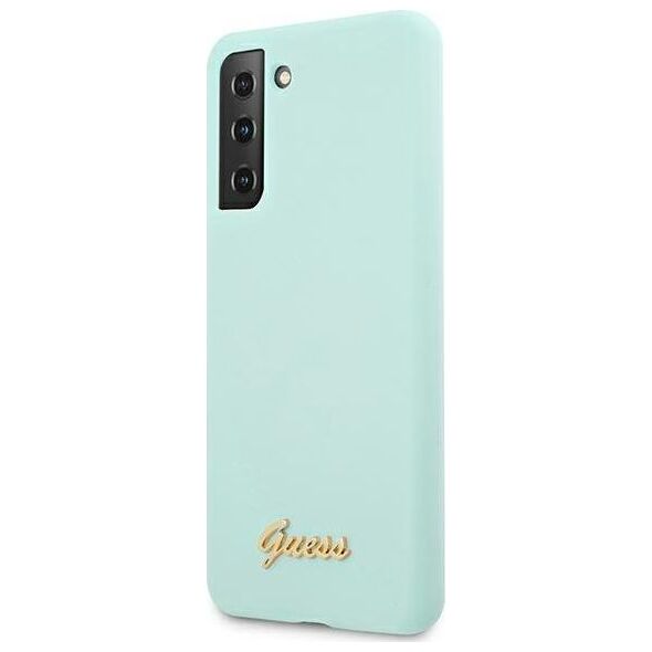 Guess Guess GUHCS21MLSLMGLB S21+ G996 niebieski/blue hardcase Silicone Script Metal Logo