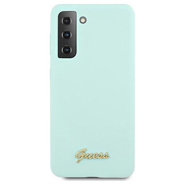 Guess Guess GUHCS21MLSLMGLB S21+ G996 niebieski/blue hardcase Silicone Script Metal Logo