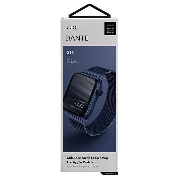 Uniq Etui Valencia Apple Watch Series 4/5/6/SE 40mm niebieskie