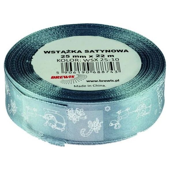 BREWIS Wstążka satynowa BREWIS Boże Narodzenie 25mm x 22m kolor 10 Brewis
