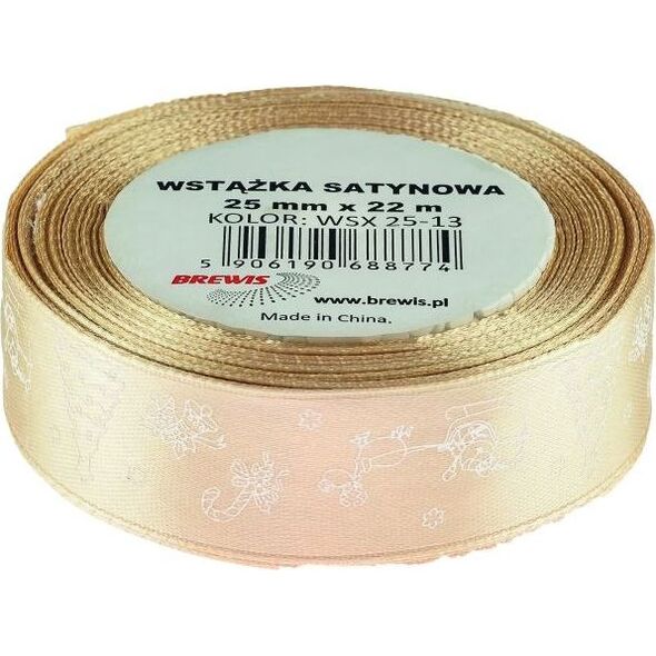 BREWIS Wstążka satynowa BREWIS Boże Narodzenie 25mm x 22m kolor 13 Brewis