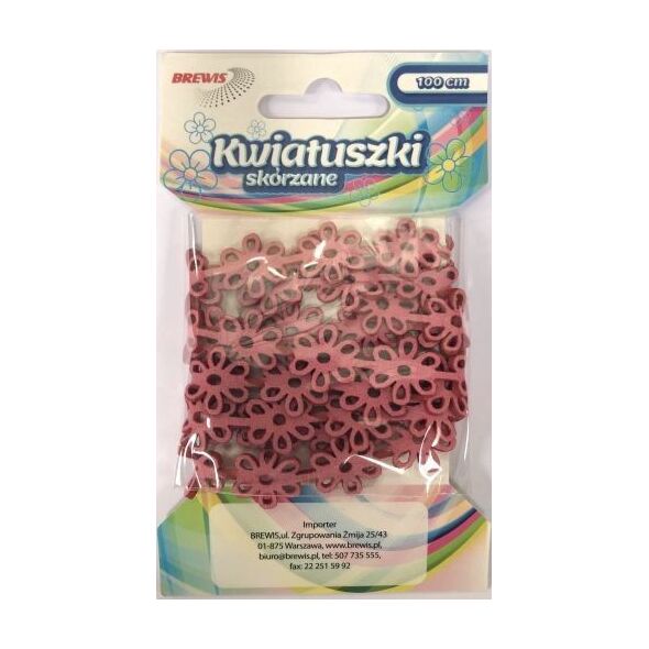 BREWIS Łańcuszek Kwiatki 1m KSL2 różowy Brewis