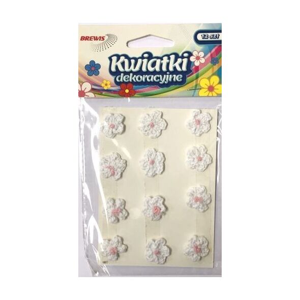 BREWIS Kwiatki 18mm K18-1 białe Brewis