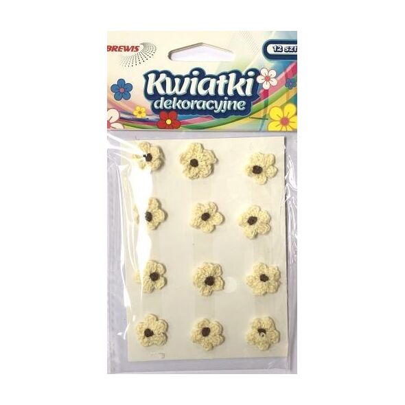 BREWIS Kwiatki 18mm K18-2 ecru Brewis