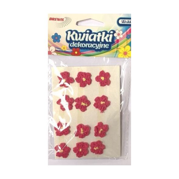 BREWIS Kwiatki 18mm K18-5 ciemny różowy Brewis