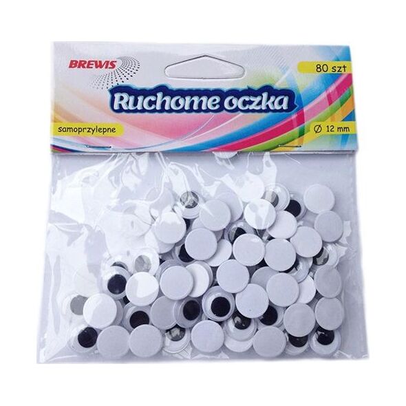 BREWIS Ruchome oczka RO8 samoprzylepne 80szt 12mm Brewis