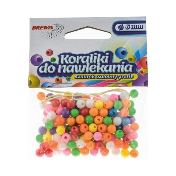 BREWIS Koraliki do nawlekania BREWIS 6mm K6-10 MIX Brewis