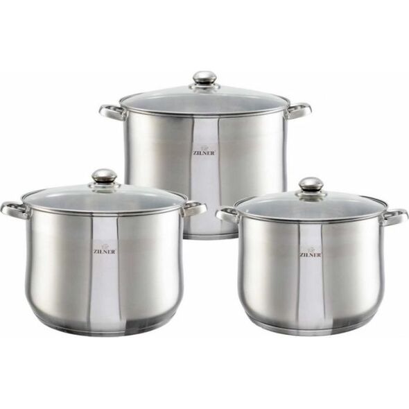Zilner ZESTAW 3 GARNKÓW GASTRONOMICZNYCH 16/20/23L ZILNER ZL-7352
