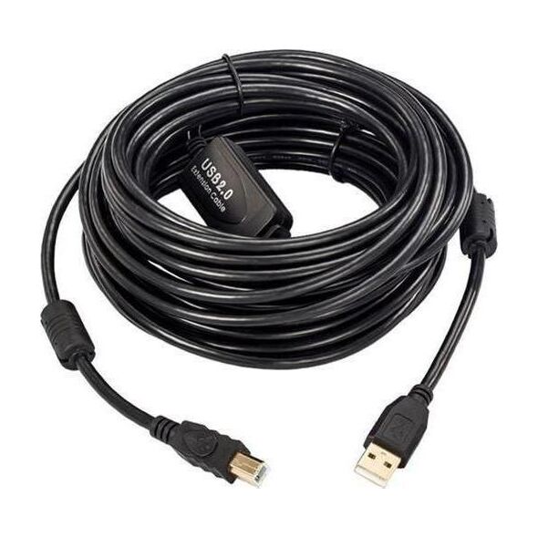 Kabel USB MicroConnect USB-A - USB-B 5 m Czarny (USBAB5B-ACTIVE)