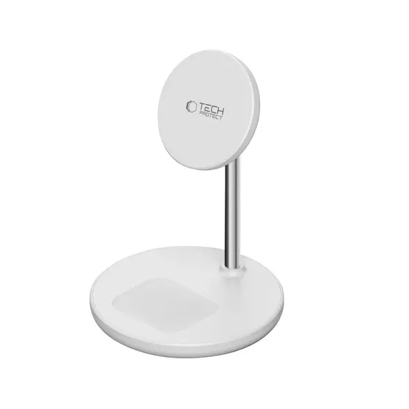 Tech-Protect QI15W-A39 2in1 Magnetic MagSafe Wireless Charger White