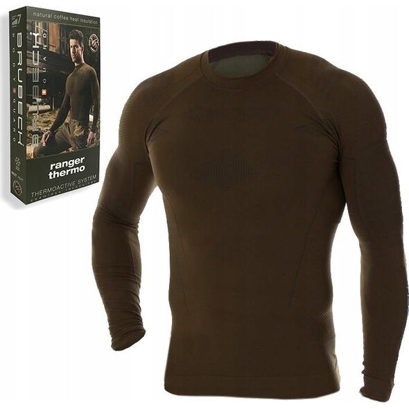 Brubeck LS14860 Bluza męska Ranger Thermo khaki XL