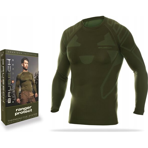 Brubeck LS14210 Bluza męska RANGER PROTECT khaki L