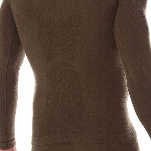 Brubeck LS14200 Bluza męska RANGER WOOL khaki S