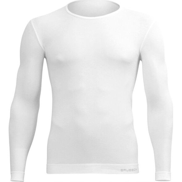 Brubeck LS01120A Koszulka męska z długim rękawem biały XXL