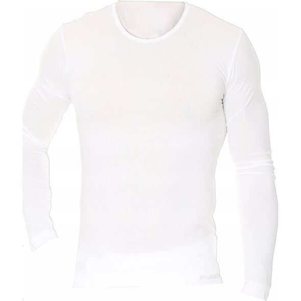 Brubeck LS01120A Koszulka męska z długim rękawem biały XXL