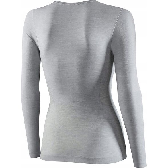 Brubeck LS11610 Koszulka damska z długim rękawem COMFORT WOOL popielaty XL